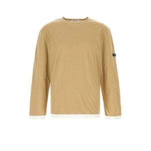 NAMACHEKO Long Sleeve T-Shirt with Layered Hem Men BEIGE O TAN T-Shirts